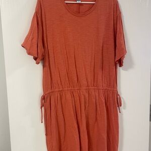 Old Navy Orange Flutter Sleeve Sundress